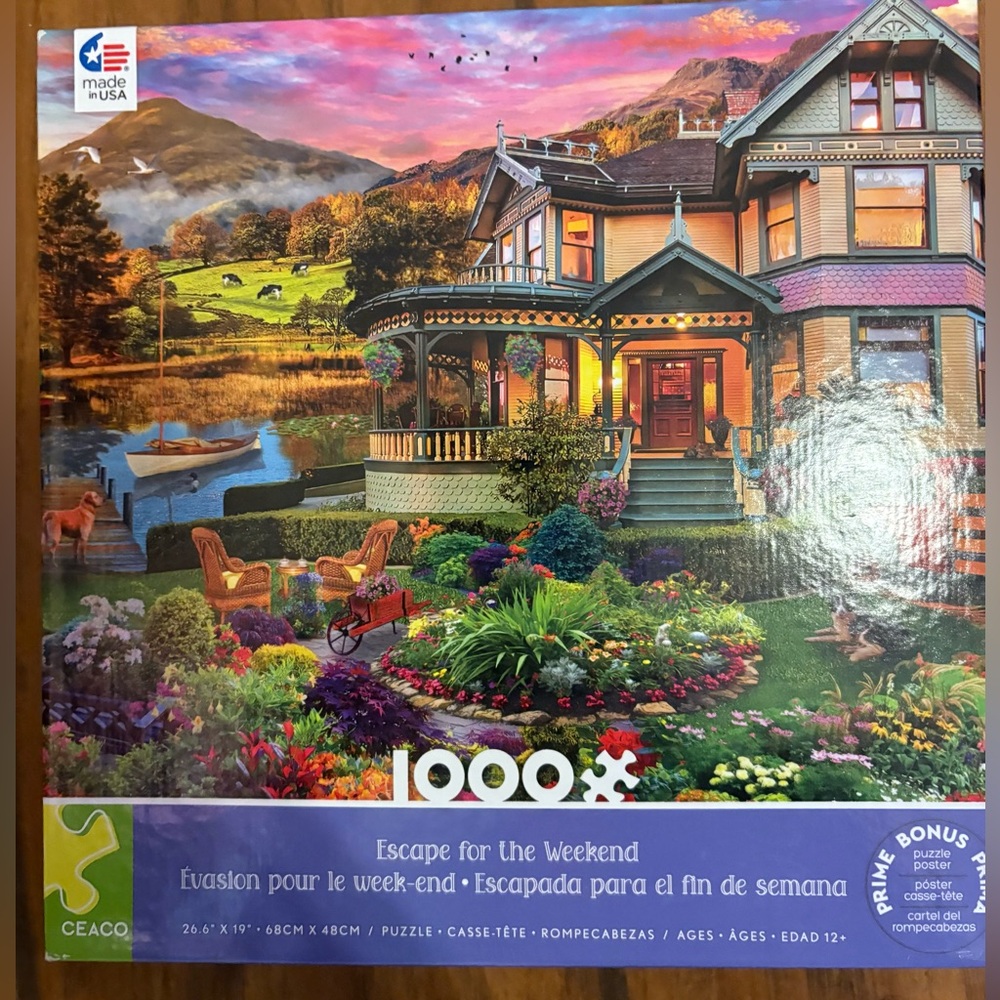 CEACO Escape for the Weekend 1000 piece puzzle completed one time, like new